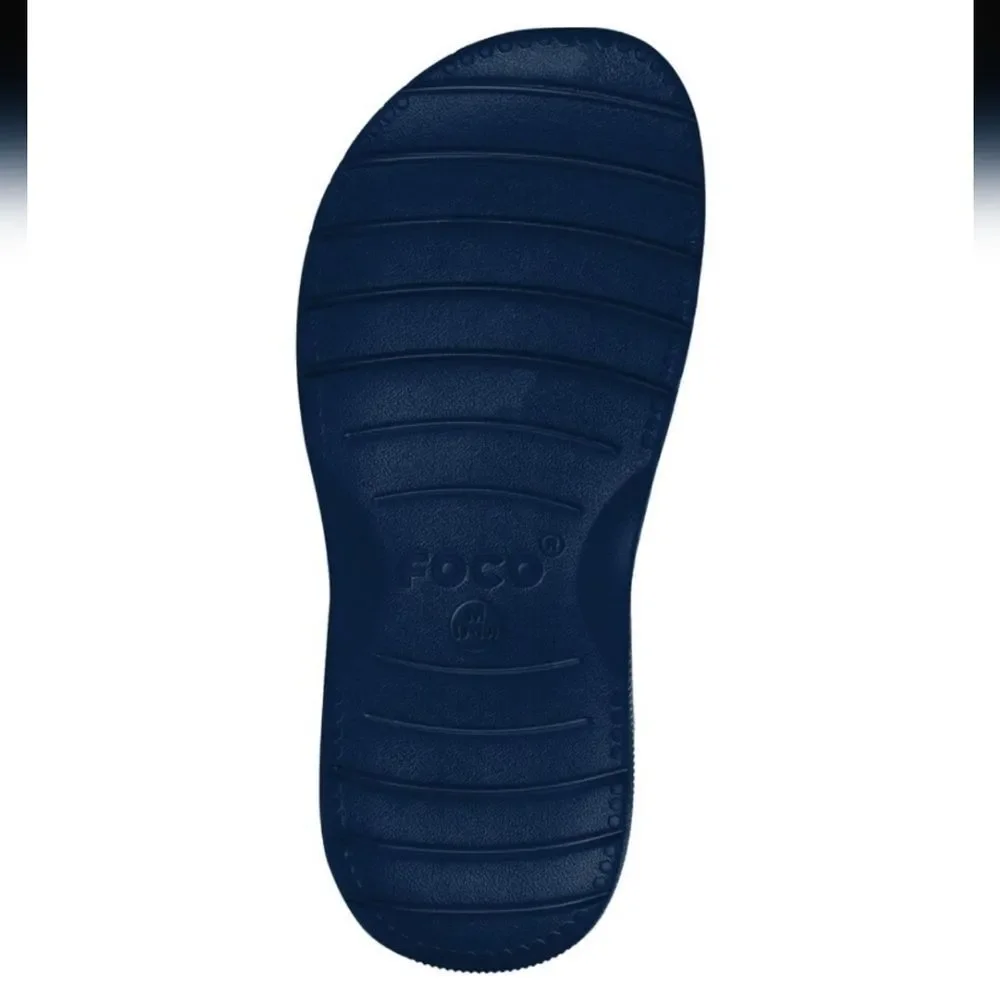 FOCO Men's XL 13-14 Navy Denver Broncos Sunny Day Clogs - New